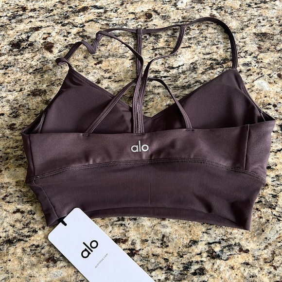 ALO SOFT Lavish Bra Chocolate Brown- NWT Size XS - Picture 2 of 3